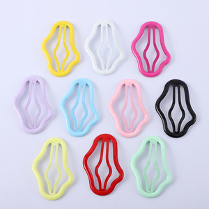 Colorful Cloud Shaped Hollow Bb Hair <b>Clip</b> 6.5cm Plastic Resin Gripper For Women Daily Use - Product Image 4