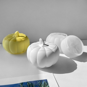 Tự làm kẹo cao su thả Bí Ngô hộp lưu trữ khuôn bí ngô nến thạch cao Halloween đồ trang trí đồ trang sức Silicone khuôn tùy chỉnh - Product Image 3