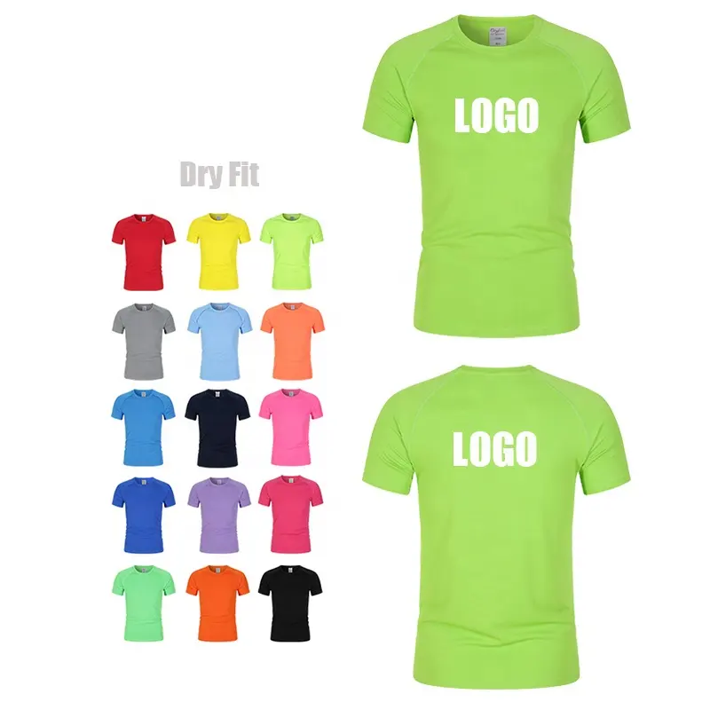 Großhandel 100% Polyester Dry Tech T-Shirts Custom Print Sommer Atmungsaktiv Plain Running Quick Dry Gym T-Shirt