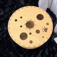 Coussin pour chat en feutre de polyester, type grotte, tunnel en S, double couche, semi-fermé, respirant, amovible, en forme de donut