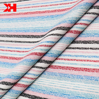 Échantillon gratuit design personnalisé rayé hawaii tissu tropical 100% rayonne tissu imprimé pour robe d'été