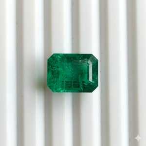 Pierre précieuse émeraude verte de 5,80 carats, taille émeraude, pierre non montée pour la création de bijoux - Product Image 4