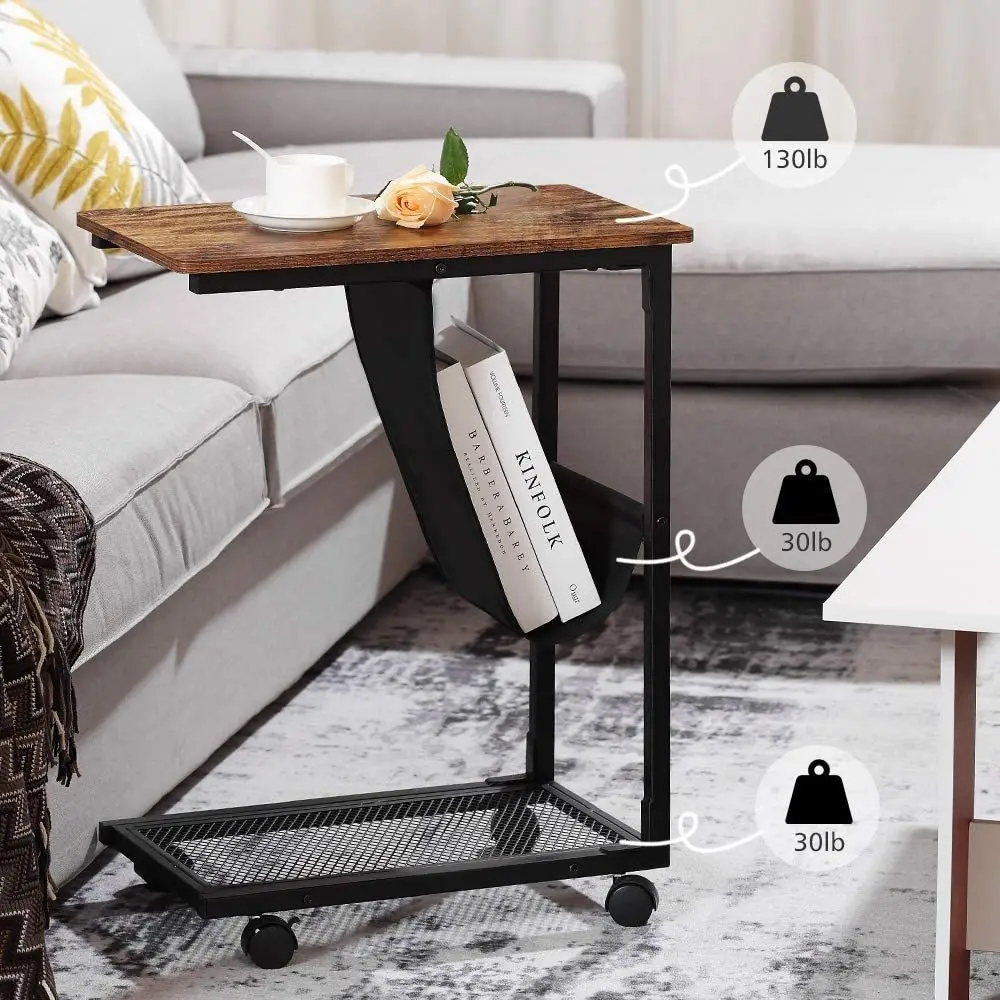 Đồ Nội Thất Nhỏ Phòng Khách Phòng Ngủ Di Động Trượt Dưới Chiếc Ghế Sofa Snack End Cà Phê Bên Bảng Với Bánh Xe Bánh Xe