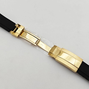 Bracelet en caoutchouc naturel OEM ODM avec interface incurvée de 20 mm, boucle pliable, accessoire de modification de montre - Product Image 4