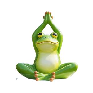 نحت فولاذية للضفدع يوجا ، نحت إبداعي ، قابل للتخصيص لموضع مجاني - Product Image 6