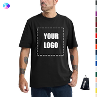 T-shirts en gros pour hommes, logo personnalisable, graphique, coupe ample, t-shirts en coton épais pour hommes, t-shirt à manches courtes doux