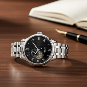 Reloj Mecánico de Pulsera para Hombre, Serie 5, Movimiento Mecánico Automático, Edición Limitada, Estilo Casual y de Negocios, Esfera Grande, Diseño Hueco, SSA379J1 - Product Image 6