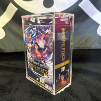 Boîte en acrylique transparent anglais trois capitaines se rassemblant pour One Piece Ultra Starter Deck ST-10 et ST-13 étui de protection d'affichage en acrylique