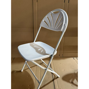 Venta al por mayor Durable al aire libre Fiesta de alquiler barato ventilador de plástico blanco silla plegable para eventos - Product Image 5
