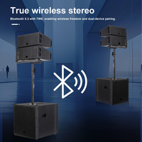 Système de sonorisation en ligne LAP615TD3-4.6K Accuracy Pro Audio, système de sonorisation en ligne en bois, enceintes actives professionnelles en ligne