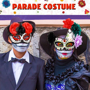 Halloween Maskerade Maske Mexikanischer Tag der Toten Maske für Frauen Männer Zuckers chädel Blume Augen maske Phantasie Karneval Party Maske - Product Image 3