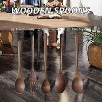 Cuillères en bois de style japonais avec logo personnalisé, 10 ml, miroir, manche en bambou jetable, usage en cuisine, long manche, petits ustensiles de mélange