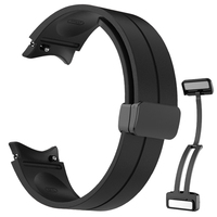 Correa de silicona con hebilla magnética oficial para Samsung Galaxy Watch 7 LTE 5 Pro 40mm 44mm, correa para Galaxy Watch 6 4 Classic 47 43mm