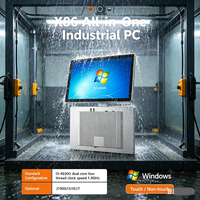 PC industriel tactile personnalisé RCOMPT 10,4"-19" avec boîtier en alliage d'aluminium, processeur J6412/J4125, système d'exploitation Win10/Linux, garantie 1 an