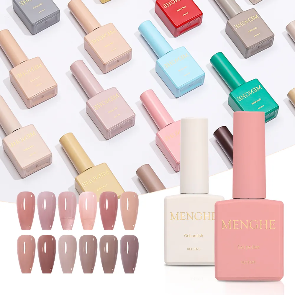 Menghe 112 colors uv gel nail polish set OEM / ODM one color one bottle