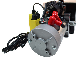 Groupe hydraulique 12V 24V 1.6Kw 4L 6L 8L 10L 12L avec réservoir de carburant pour camions bennes, système DC simple ou double action - Product Image 2