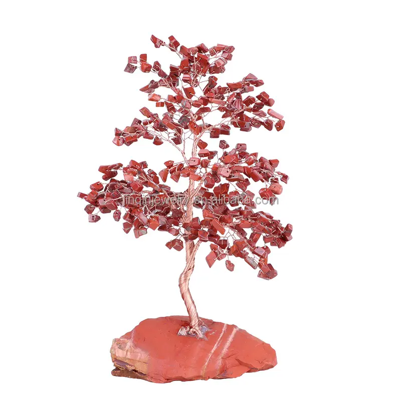 Wholesale Crystal Raw Ore Ornaments Natural Ruby Home Deco Art Style Crystal Tree