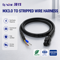 Câble de raccordement Molex Micro-Fit 3.0 2x2P 4 broches vers fil nu étamé, câble terminal MX3.0 4P pour alimentation industrielle