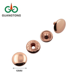 Túi Kim Loại Phụ Kiện Đồng Thau Chất Liệu 10 Mm Rose Gold Plated Đúp Snap Buttons Đối Với Da Túi Xách - Product Image 4
