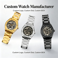 Montre automatique squelette pour homme, fabrication OEM, mouvement japonais, cadran lumineux, étanche, montres automatiques