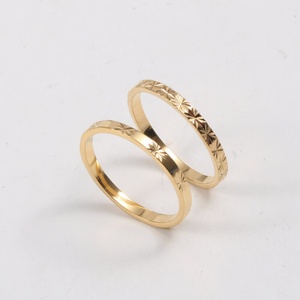 <b>Thin</b> Stackable Stainless Steel Star <b>Ring</b> Jewelry No Fade Gold Plated North Star <b>Rings</b> for Women - Product Image 4