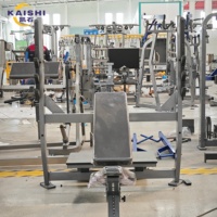 Banc de musculation incliné Kaishi Olympic pour presse à dos assise et presse à épaules inclinée, machine d'entraînement de force, fabricant direct, support OEM/ODM