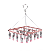 Shiyong – Nouveaux crochets et pinces à chaussettes triangulaires en métal de haute qualité – Organisateur de linge domestique durable et peu encombrant