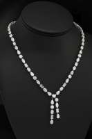 Collar con Colgante de Diamante Cultivado en Laboratorio, Corte Cojín, Oro Blanco de 18K, Certificado IGI, Fabricación India, de Lujo, para Mujer, Disponible