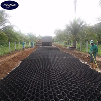Grille alvéolée en géocell HDPE texturée et perforée haute résistance VEGAS pour les projets de construction routière et de terrasses