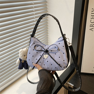 Sac à main vintage en PU pour fille, avec décoration florale, doublure en cuir véritable imperméable, bandoulière unique – Vente en gros - Product Image 1