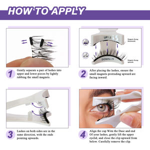 <span class=keywords><strong>Cils</strong></span> magnétiques faits à la main les plus vendus, triple aimant, 3 aimants, sans colle, bande complète, aspect naturel, <span class=keywords><strong>kit</strong></span> <span class=keywords><strong>de</strong></span> <span class=keywords><strong>cils</strong></span> magnétiques - Product Image 4