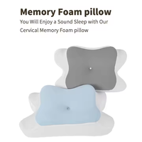 Taie d'oreiller en mousse à mémoire de forme ergonomique et respectueuse de la peau pour le soutien du cou de la colonne cervicale pour les dormeurs profonds.