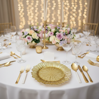Plaques de charge en plastique réutilisables de 13 pouces pour les modèles 2025 - Parfaites pour les décorations de table de fête de mariage