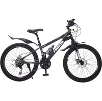 Vélo de montagne à suspension avant 26 pouces, 21 vitesses, frein à disque, cadre en acier, confortable pour la descente, pour adolescents, adultes, hommes, femmes