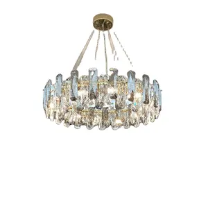 Декоративные люстры для дома, круглые прямоугольные современные подвесные светильники, роскошная хрустальная люстра