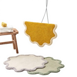 Tapis de bain en coton de style américain à motif floral, écologique, de haute qualité, séchage rapide, fabriqué à la machine, pour usage au sol, ITHL 2025 - Product Image 1