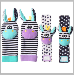 Antideslizante muñeca sonajero calcetín Roya Hans calcetines <span class=keywords><strong>de</strong></span> bebé 6-12 meses suela <span class=keywords><strong>de</strong></span> goma bebé Niño <span class=keywords><strong>Zapatos</strong></span> Calcetines - Product Image 2