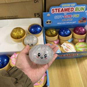 Balles anti-stress Kawaii en forme de boulette, jouet sensoriel à presser, boule de pâte extensible pour soulager le stress, jouet à main en forme de pain avec cuiseur vapeur, jouets extensibles pour adultes - Product Image 6