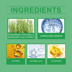Fabrik Benutzerdefiniertes Logo 100% Natürliches Kräuter-Keratin Rosmarin Schwarzes Haar Trockenes Haar Wachstumsshampoo - Product Image 2