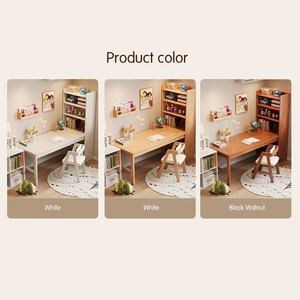 Bằng Gỗ Nhà Văn Phòng Nghiên Cứu Bảng Đặt Kệ Sách Cho Người Lớn Trẻ Em Hiện Đại Bền Lưu Trữ L-Hình Góc Máy Tính Bàn Ghế Đặt - Product Image 6