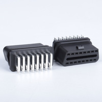 Adaptateur de connecteur de diagnostic OBD2 femelle 16 broches coudé à 90 degrés J1962F