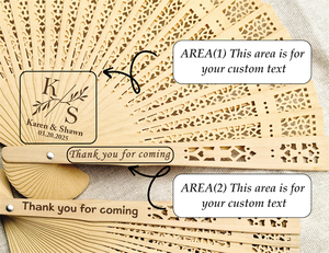 Ventiladores de Bambú de Madera para <span class=keywords><strong>Boda</strong></span>, Personalizados con Grabado en Forma de Corazón, Ecológicos, Regalos de <span class=keywords><strong>Boda</strong></span>, Venta Caliente - Product Image 6