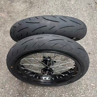 Kit Roda Supermoto Surron Ultra Bee 17 Inci CNC Anti-Korosi Aluminium Performa Tinggi Depan Belakang Sepeda Motor Listrik E-bike