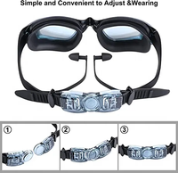 Gorro de Natación al por Mayor con Juego de Gafas, Gafas Antivaho con Tapones para los Oídos, Pinza Nasal, Gafas de Natación de Silicona, Gafas de Piscina