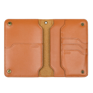 Porte-badge et passeport Yamo Premium en cuir véritable, étui de <span class=keywords><strong>rangement</strong></span> pour <span class=keywords><strong>billets</strong></span> de voyage, fermeture magnétique, personnalisation en relief - Product Image 5