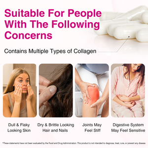 Suplemento de Péptidos de Colágeno de Alta Calidad, Producto de Belleza, Vitamina C, Cápsulas Multicolágeno para una Piel Radiante, Blanqueadora y Cuidado del Cabello - Product Image 5