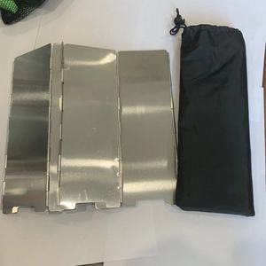 Parabrisas de aluminio para estufa de camping 10 piezas Rejilla de la estufa o Panel de cocina plegable con pestillo - Product Image 6