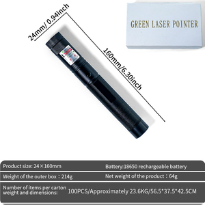 303 Series Professional 532nm <strong>Green</strong> <strong>Laser</strong> Pointer With Starlight Projection&amp;Safety Lock | Multi-Battery Charger System Included - Product Image 5