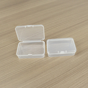 Plastic <b>Storage</b> <b>Box</b> Rectangle 9.5 X 6.5 X 2.6 Cm Transparent Covered Jewelry <b>Box</b> <b>Small</b> Parts Organizer Container - Product Image 1