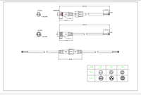 Connecteur étanche IP67 M12 3 broches mâle-femelle pour câble dénudé étamé pour éclairage LED